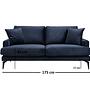 Papira 2-seater sofa Navy blue 3