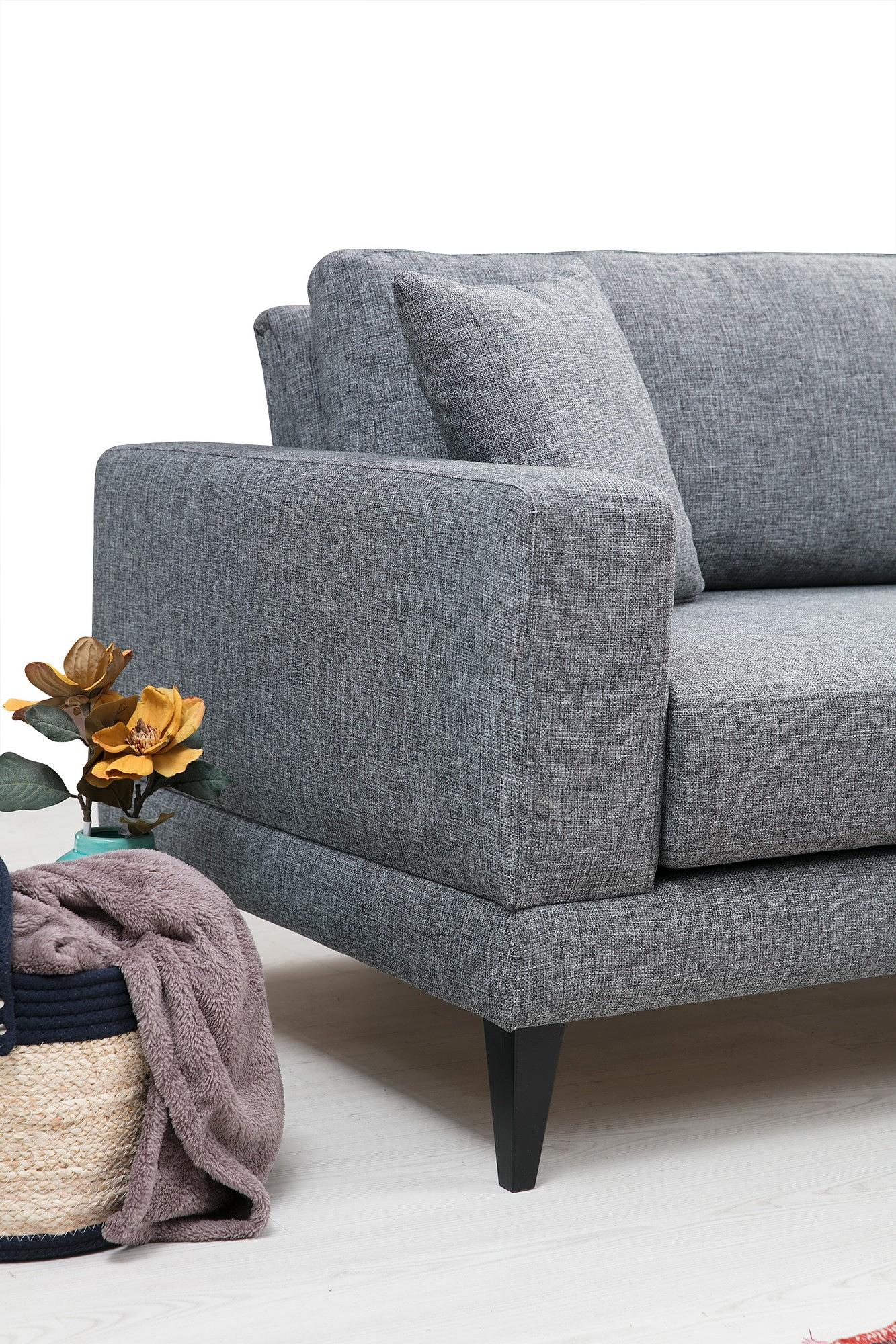 Nordic 3-seater sofa Grey 4