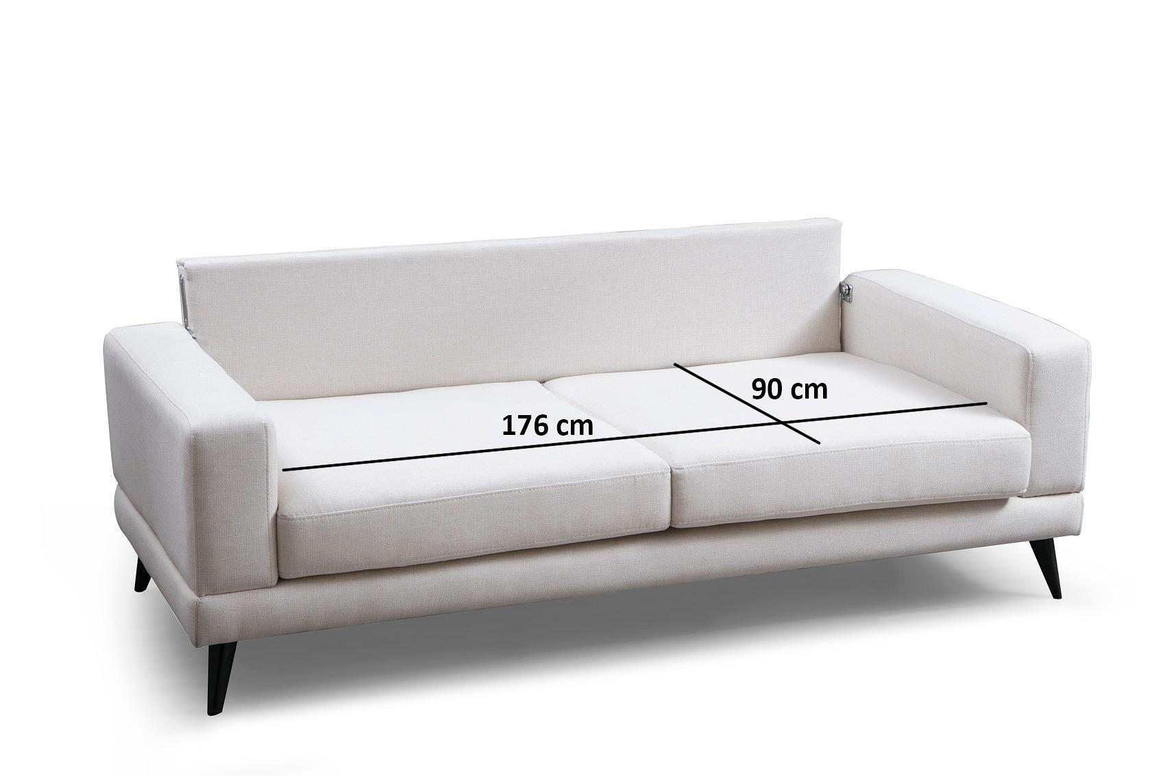 Nordic 3-Seater Sofa Beige 3