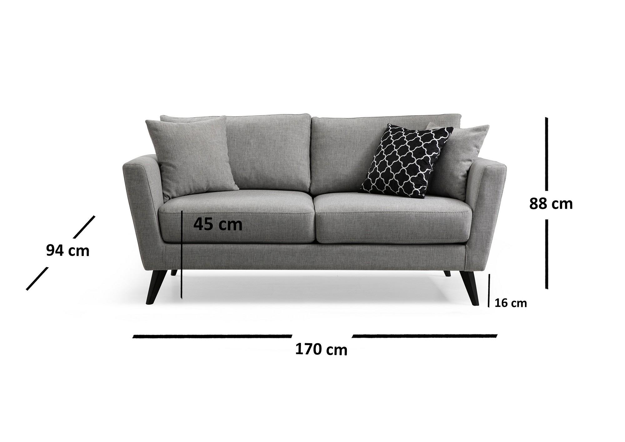 Mayorka 2-seater sofa Gray 3