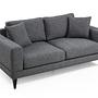Nordic 2-Seater Sofa Grey 5