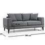 Nordic 2-Seater Sofa Grey 8