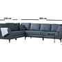 Tempo Ecksofa Links Grau 6