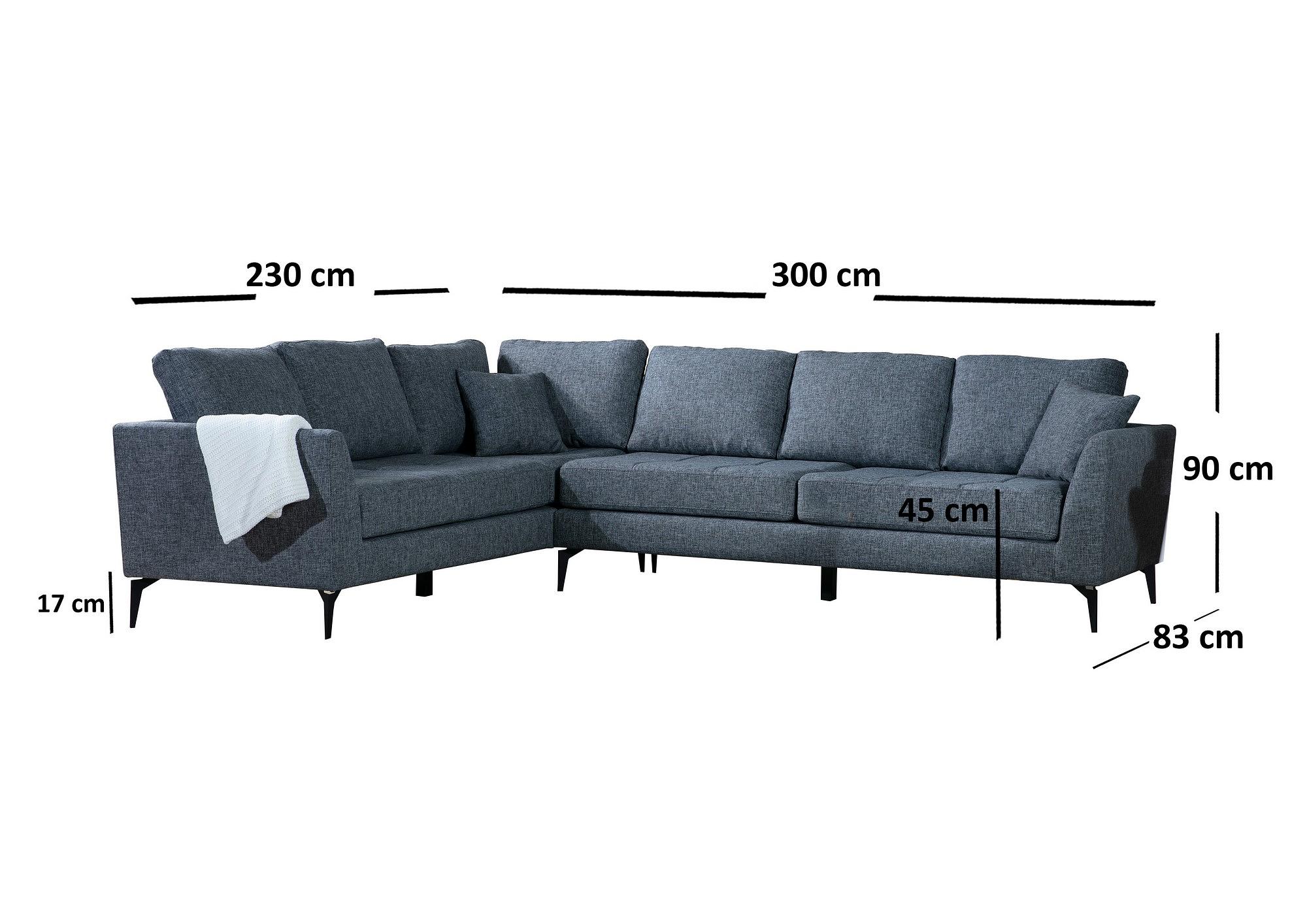 Tempo Ecksofa Links Grau 6