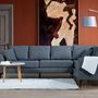 Tempo Ecksofa Rechts Grau 1