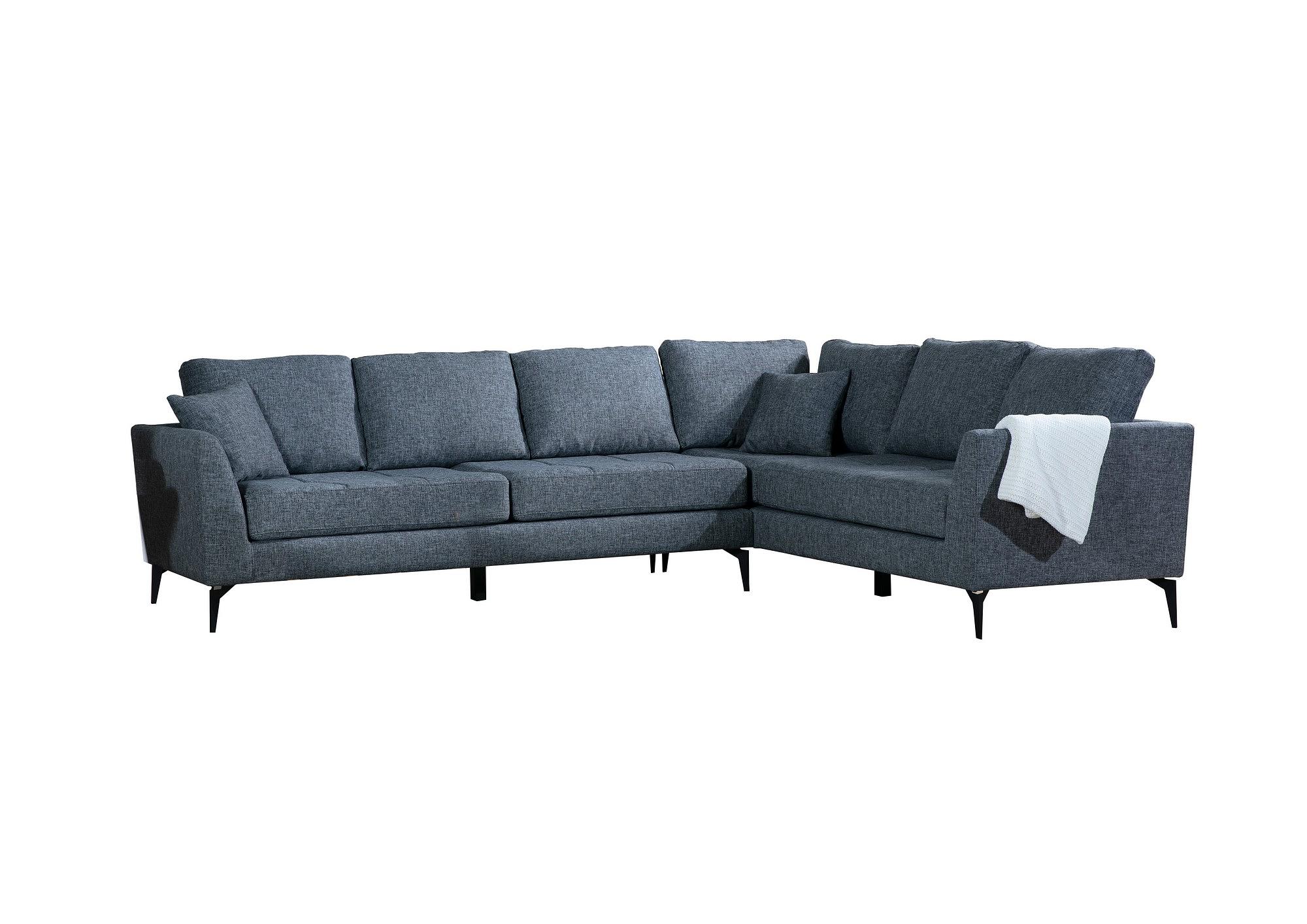 Tempo Ecksofa Rechts Grau 5