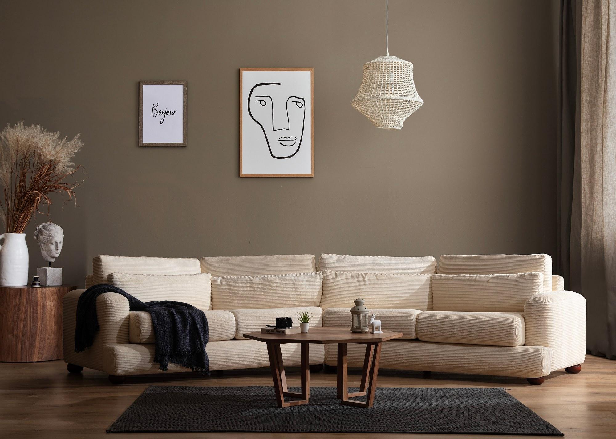 River 4-seater corner sofa Left Beige 1
