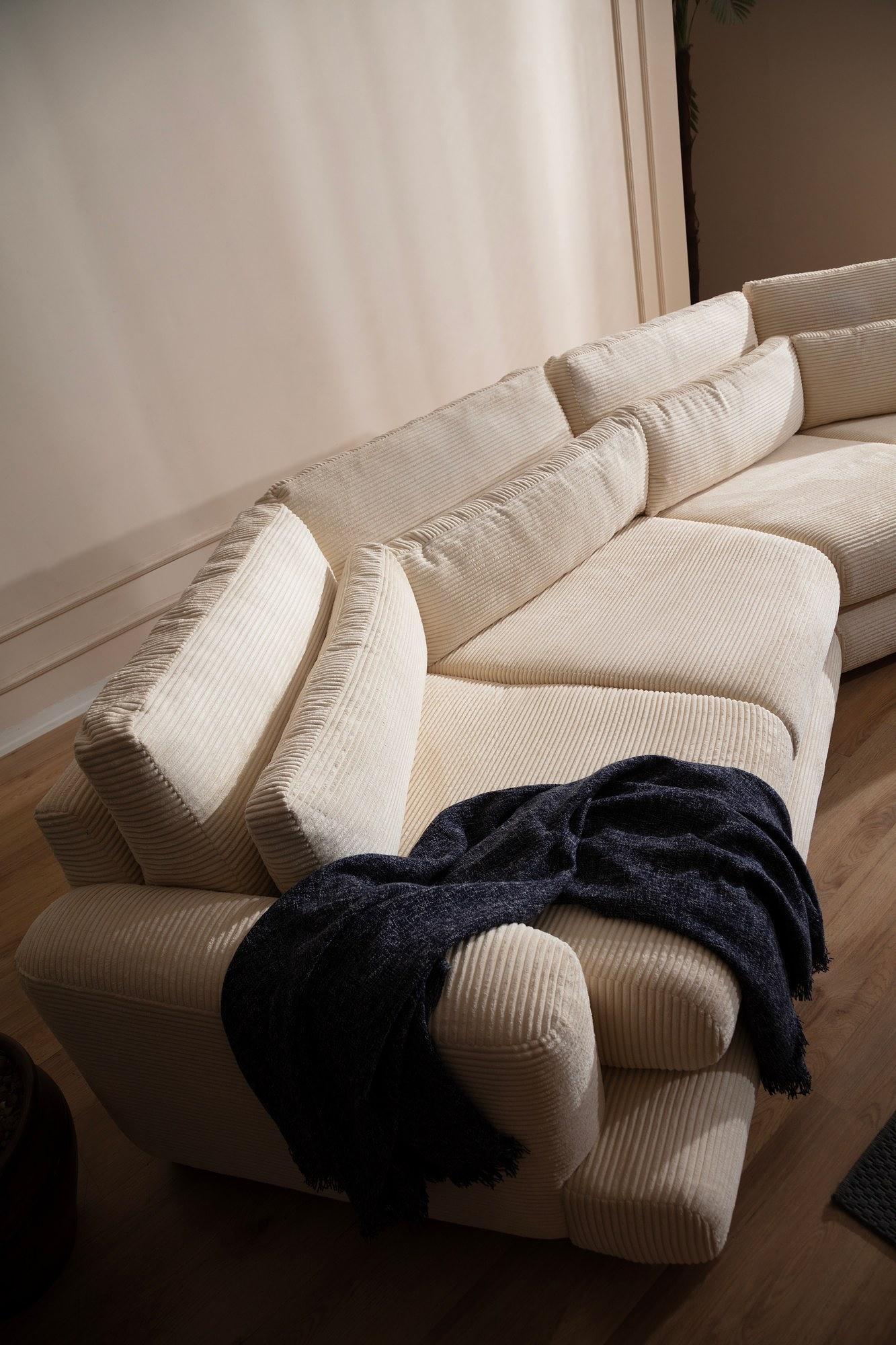 River 4-seater corner sofa Left Beige 3