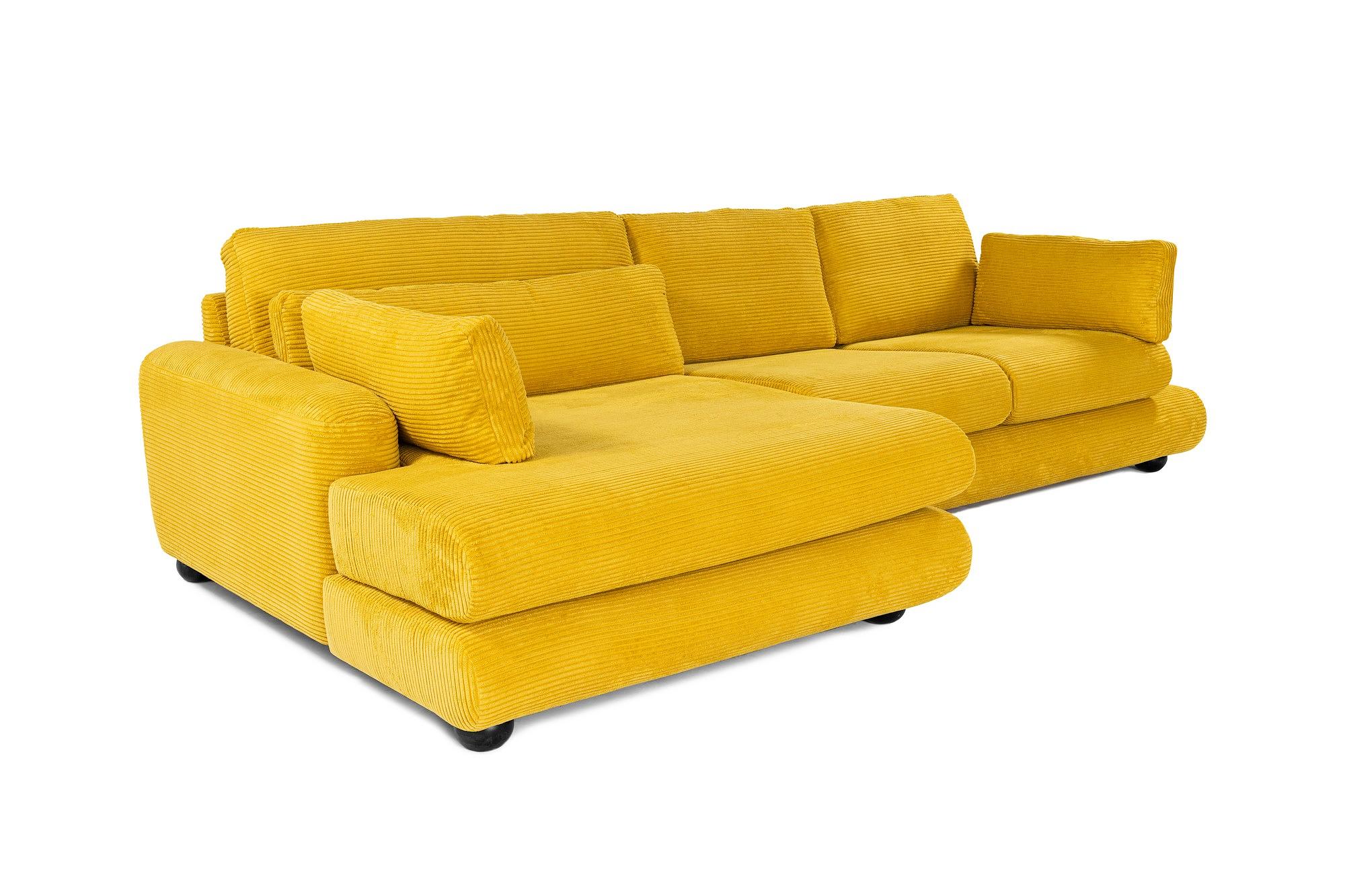River Ecksofa Links Gelb 5