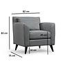 Nordic Armchair Patterned Black 4