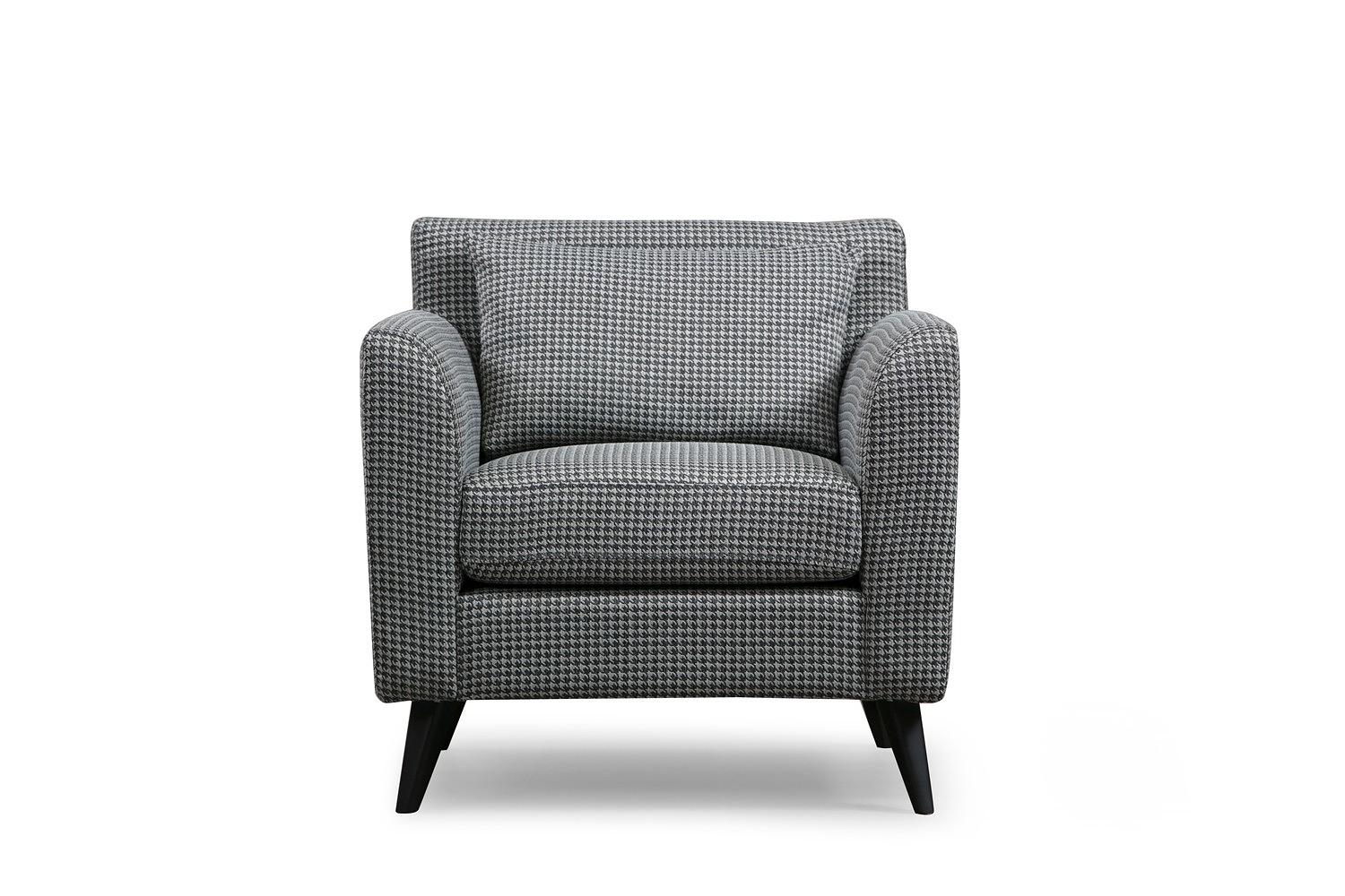 Nordic Sessel Gemustert Schwarz 2