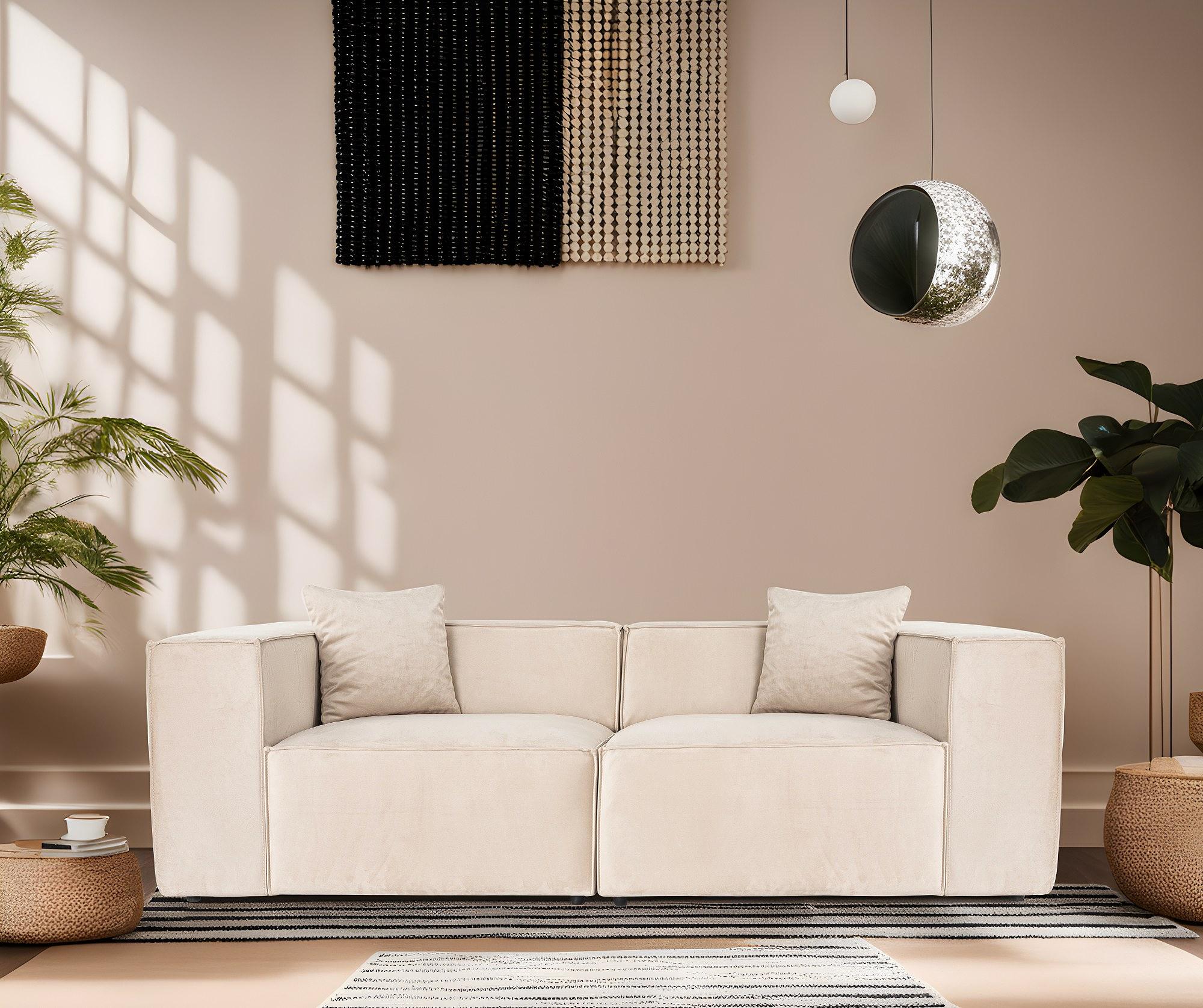 Lora 2-Sitzer Sofa Creme 1