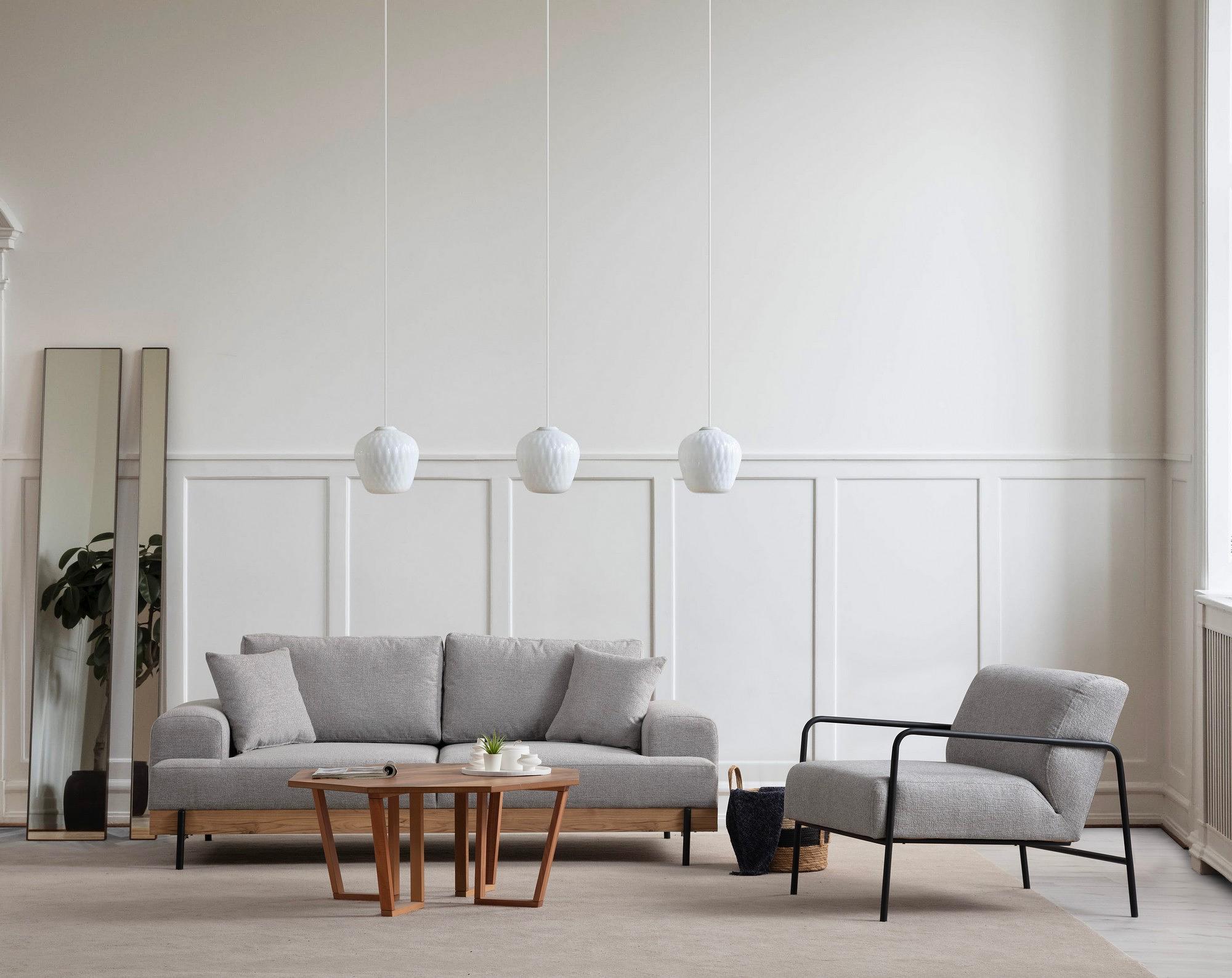 Eti 3-Seater Sofa Grey 1