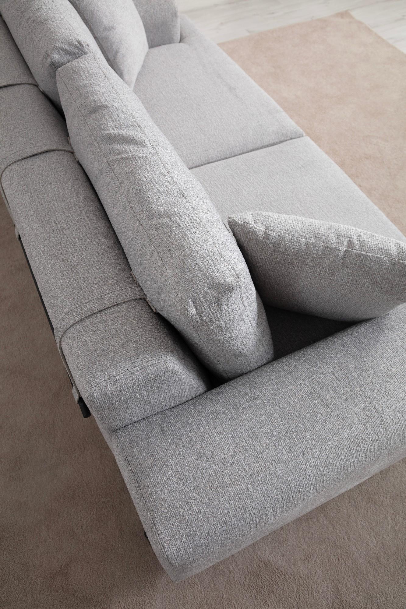 Eti 3-Seater Sofa Grey 4