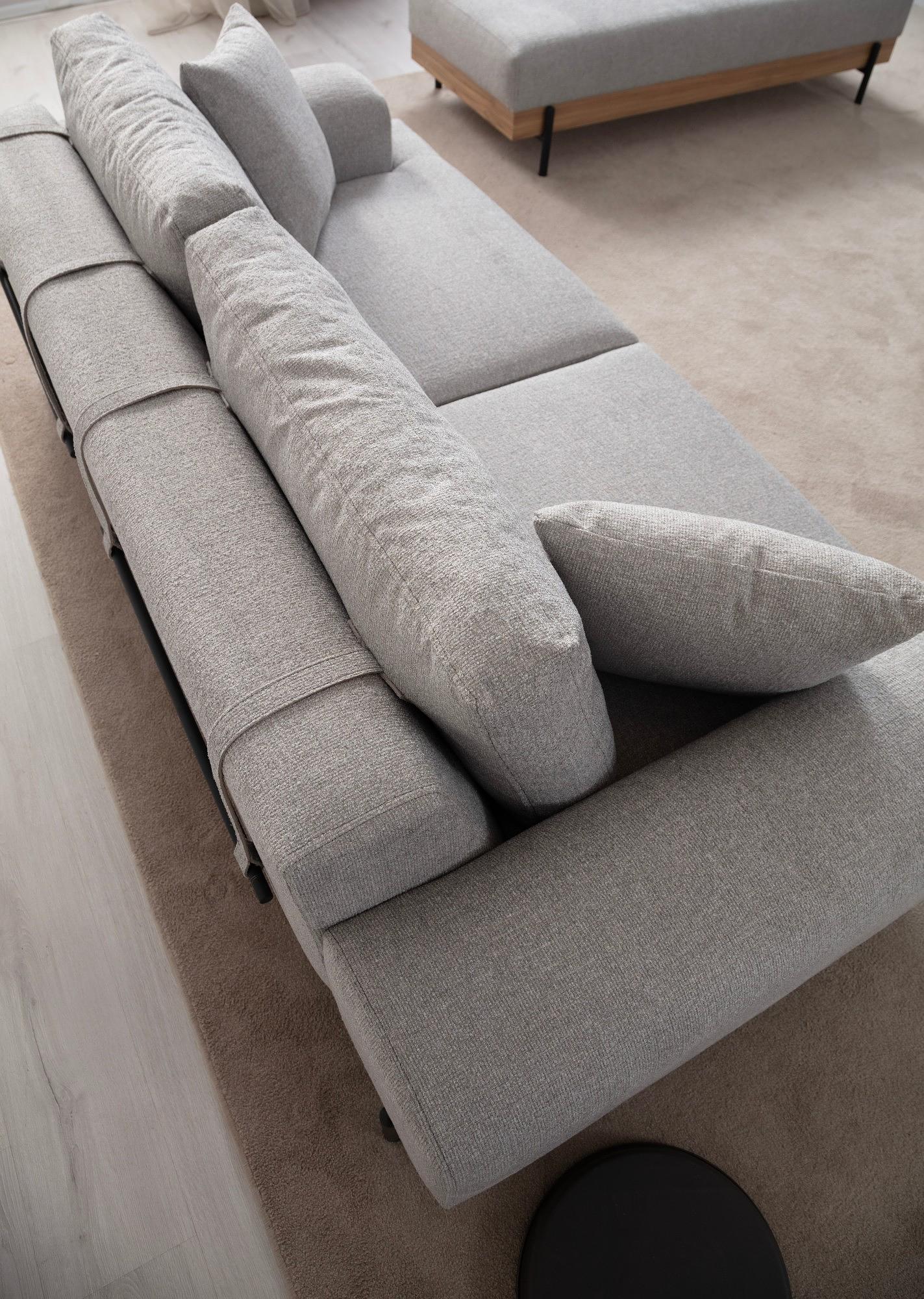 Eti 3-Seater Sofa Grey 5