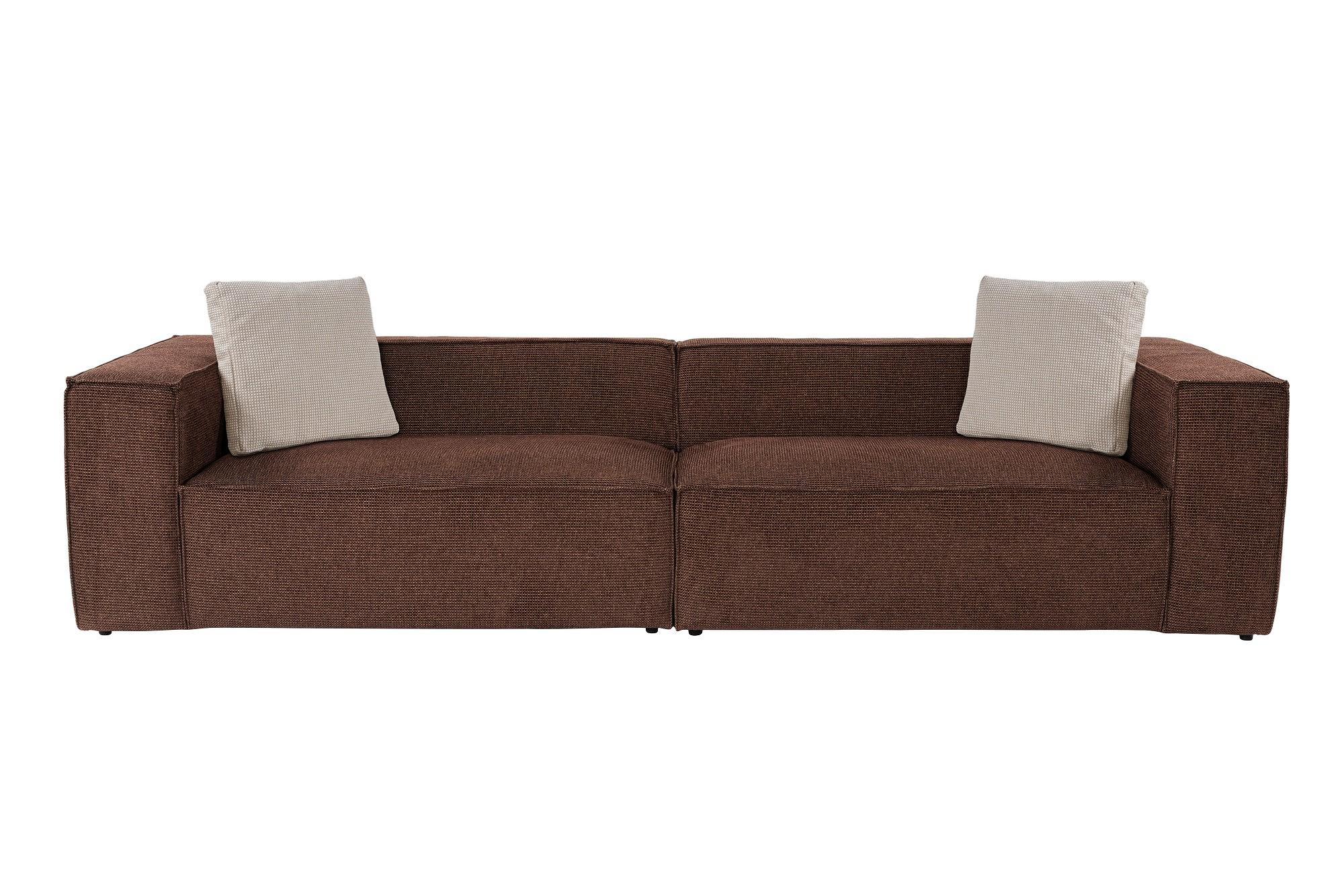Lora 4-seater sofa brown 3