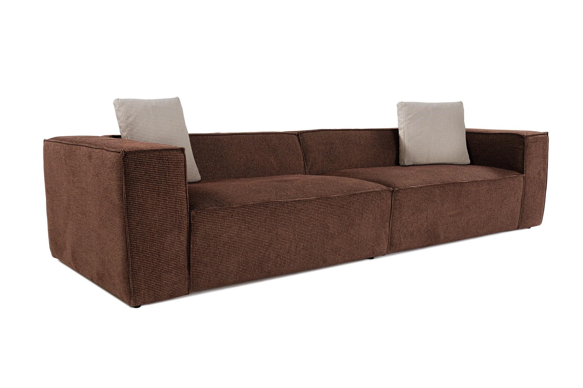 Lora 4-seater sofa brown 4
