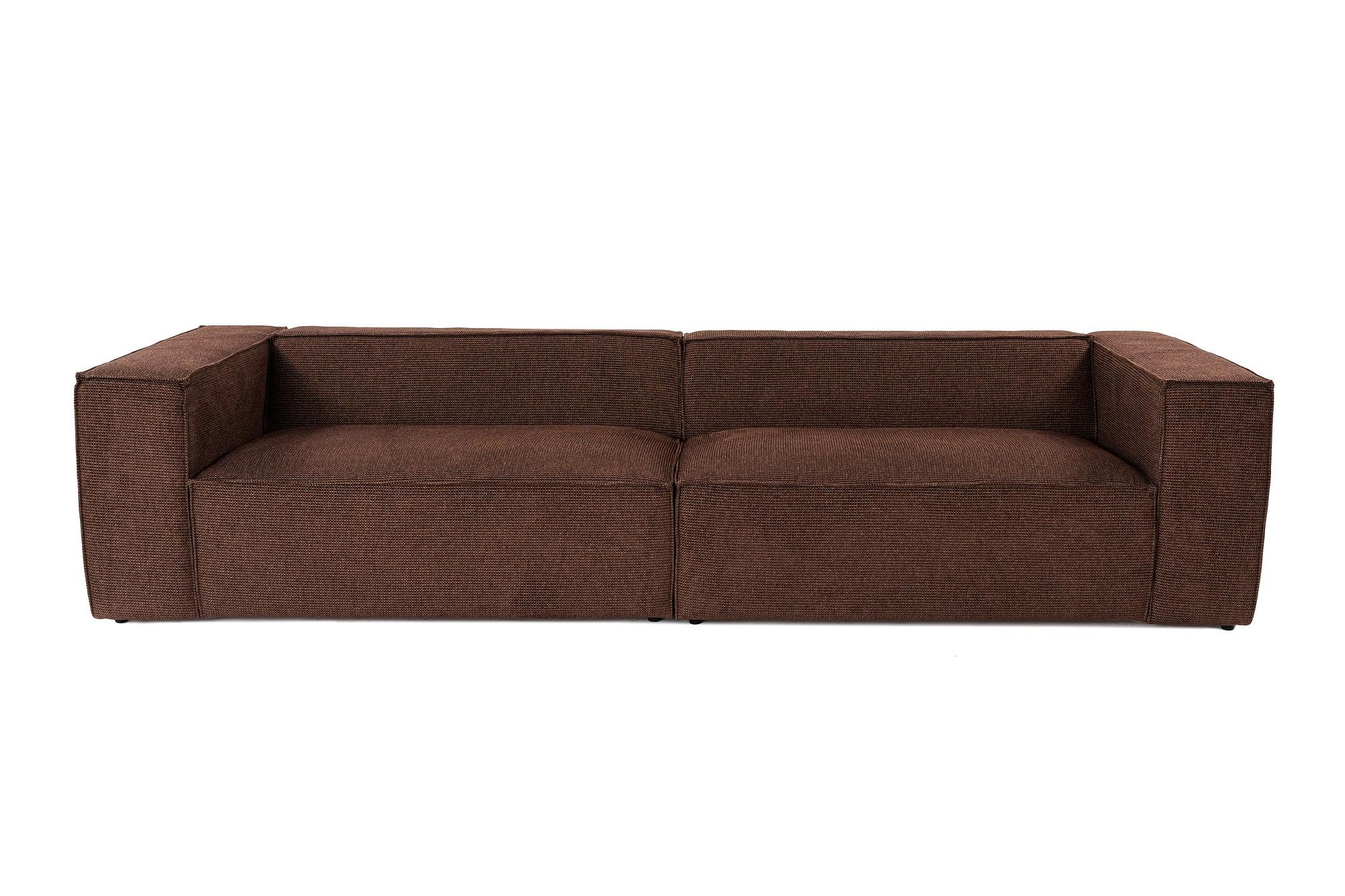Lora 4-seater sofa brown 6
