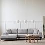 Eti Black Corner Sofa Left Grey 1
