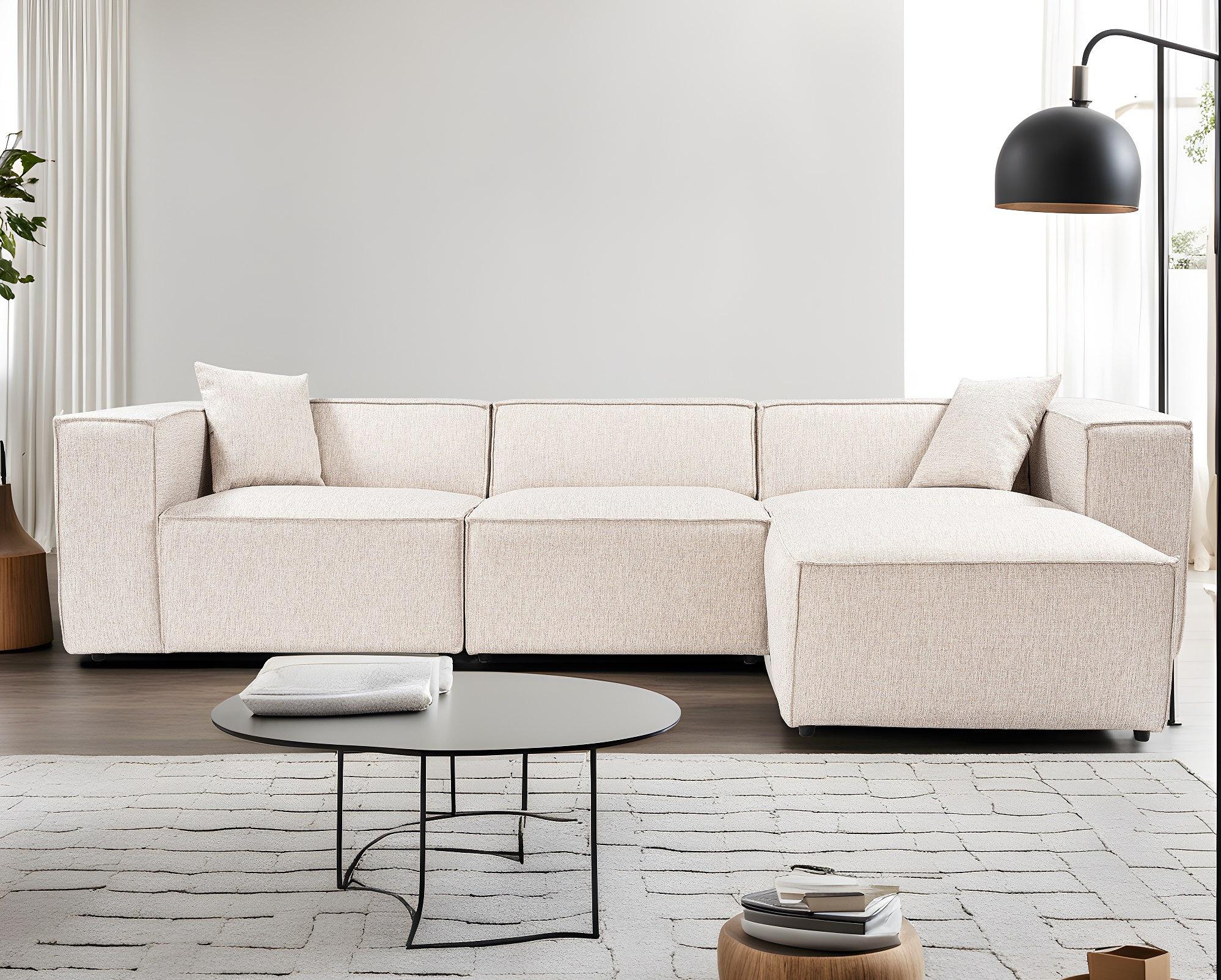 Lora Corner Sofa Light Brown 1