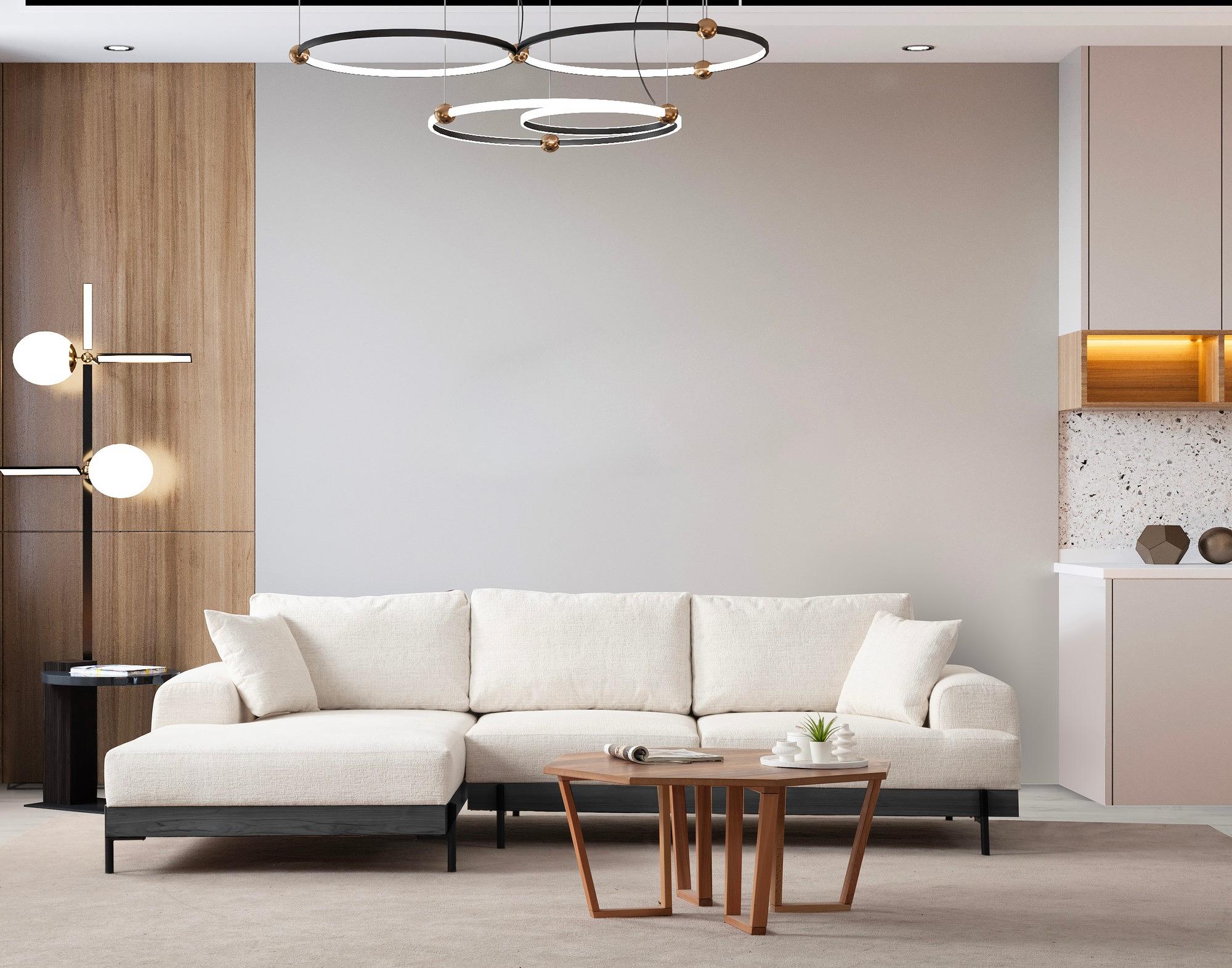 Eti Black Corner Sofa Left White 1
