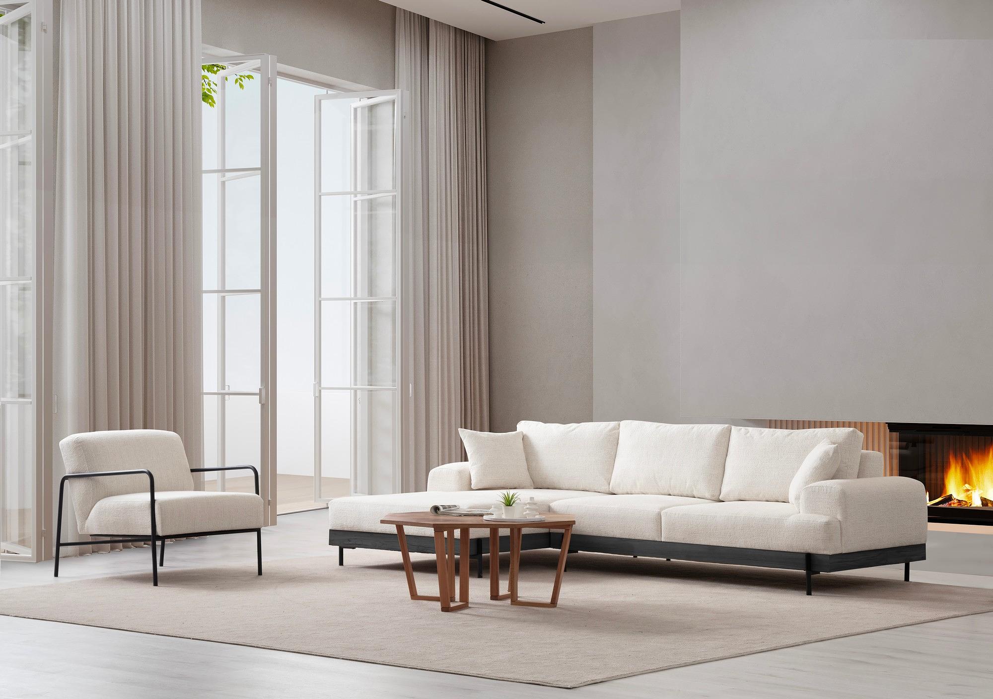 Eti Black Ecksofa Links Weiß 4