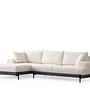 Eti Black Corner Sofa Left White 7