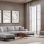 Eti Black Right Chaise Lounge Sofa Gray 4