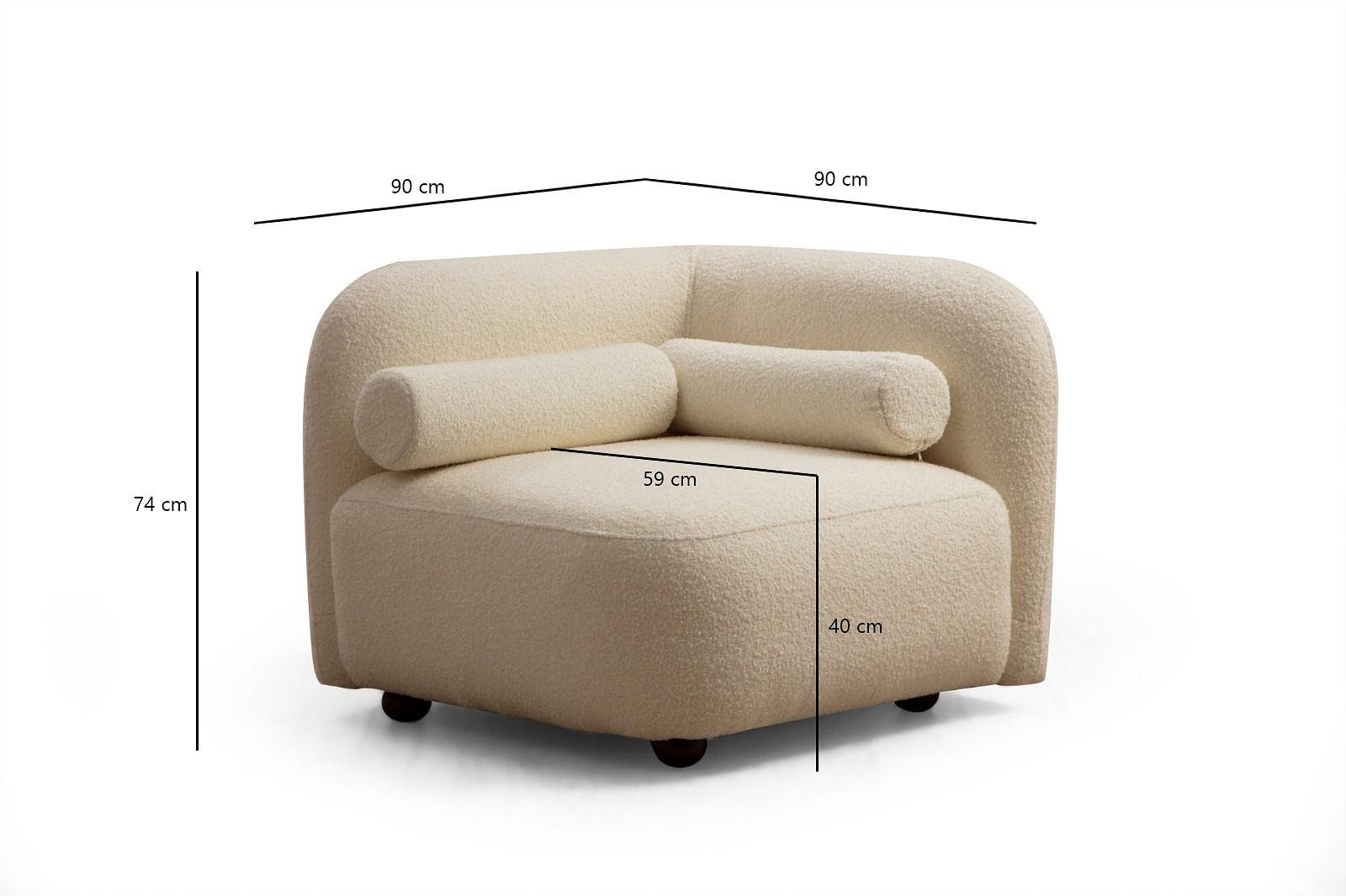 Victoria Armchair Bouclé Cream 3