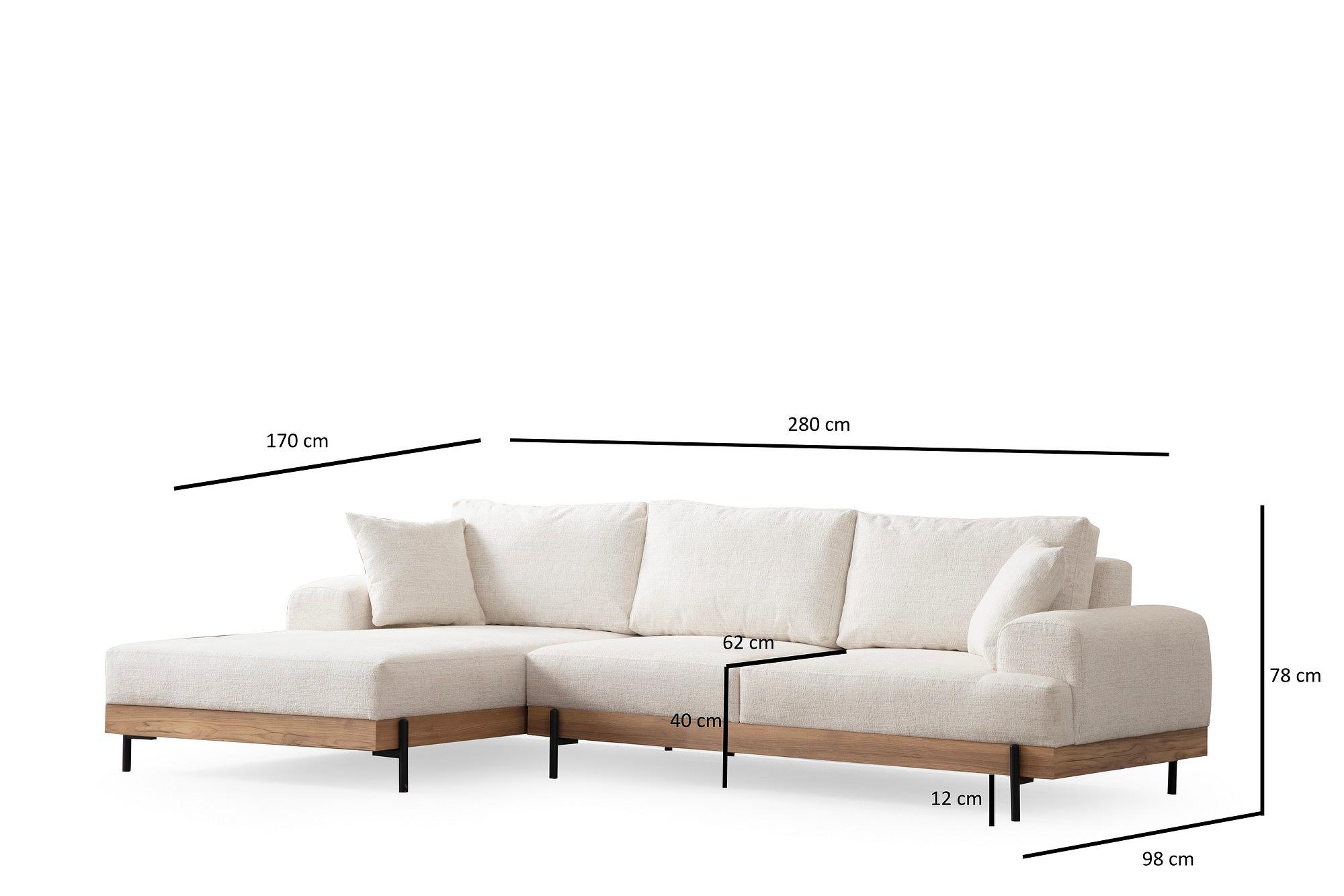 Eti Corner Sofa Left White 9