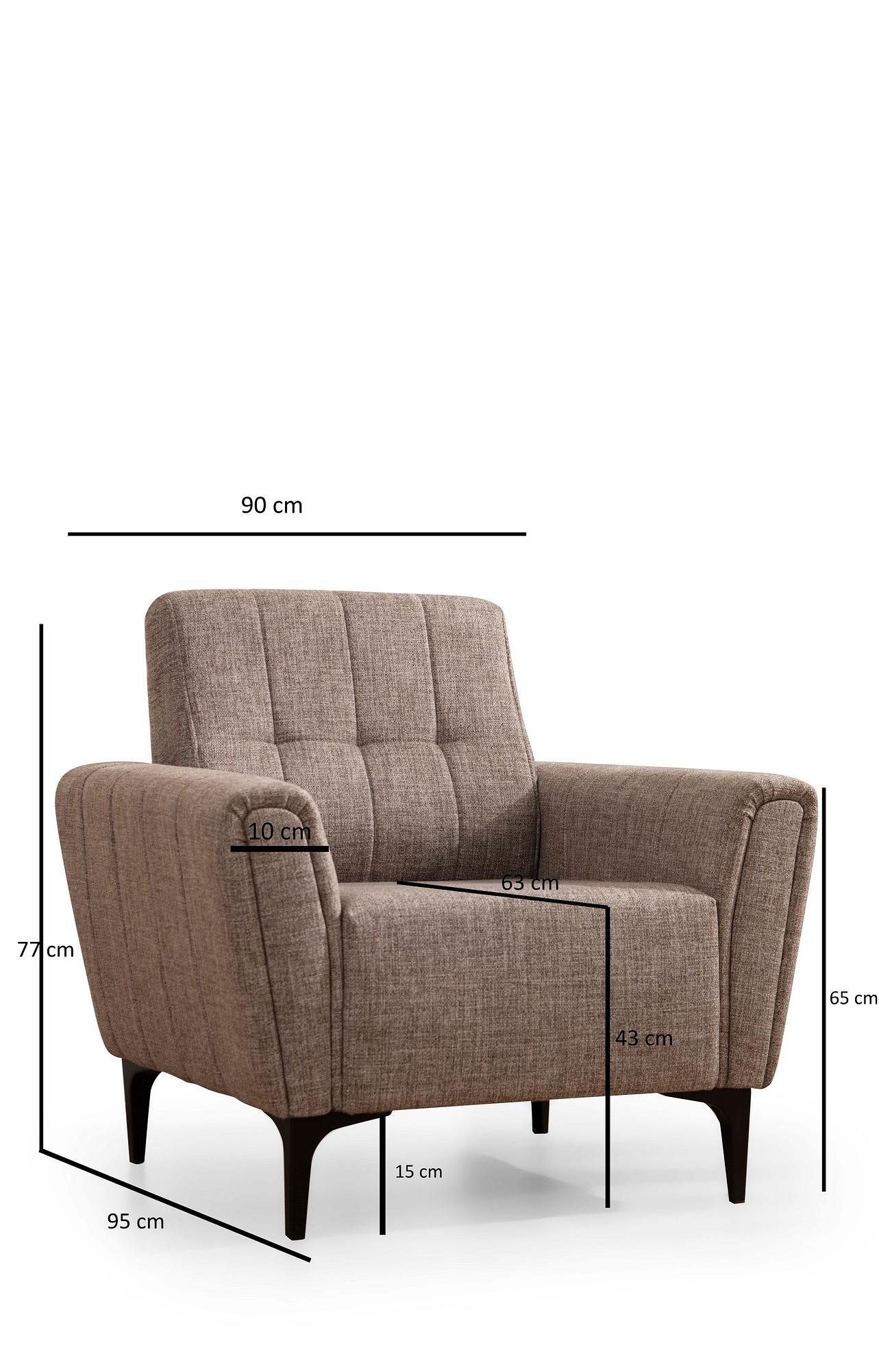 Hamlet 1-seater sofa light brown 5