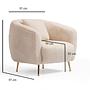 Oyster armchair beige 5