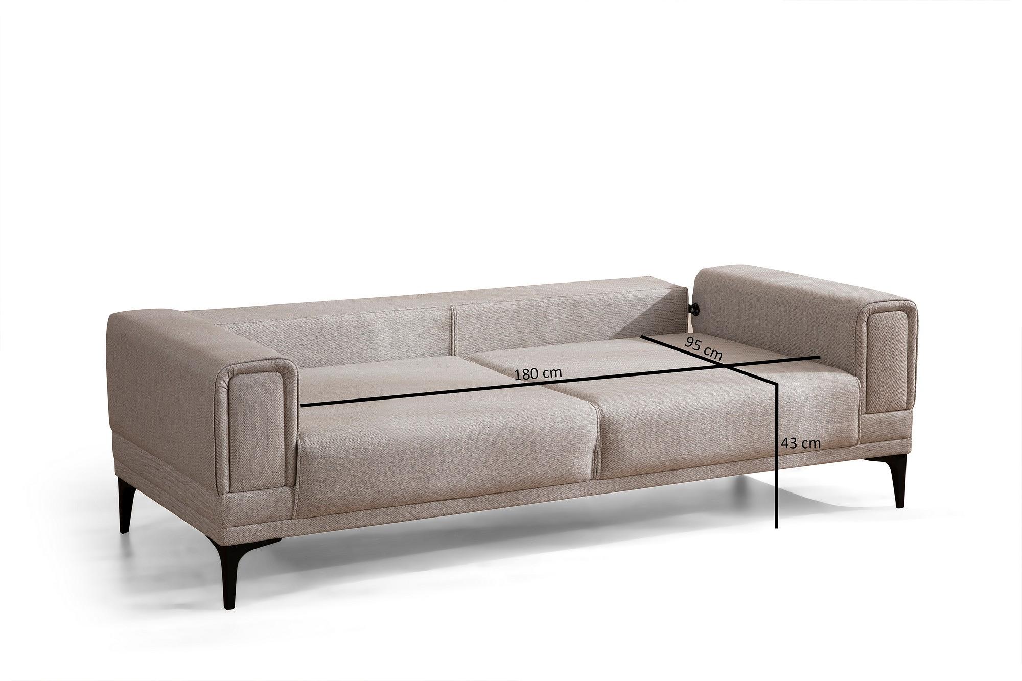 Horizon divano letto 3 posti grigio 8