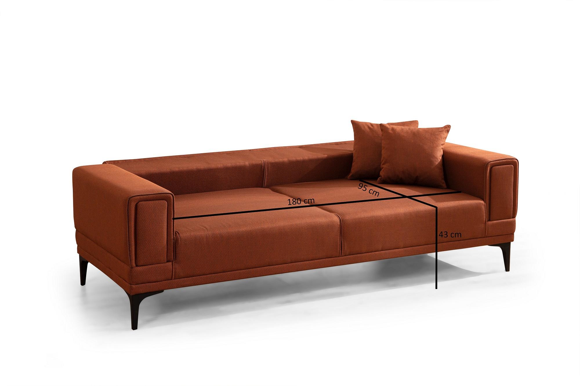 Horizon 3-Sitzer Schlafsofa Rot 9