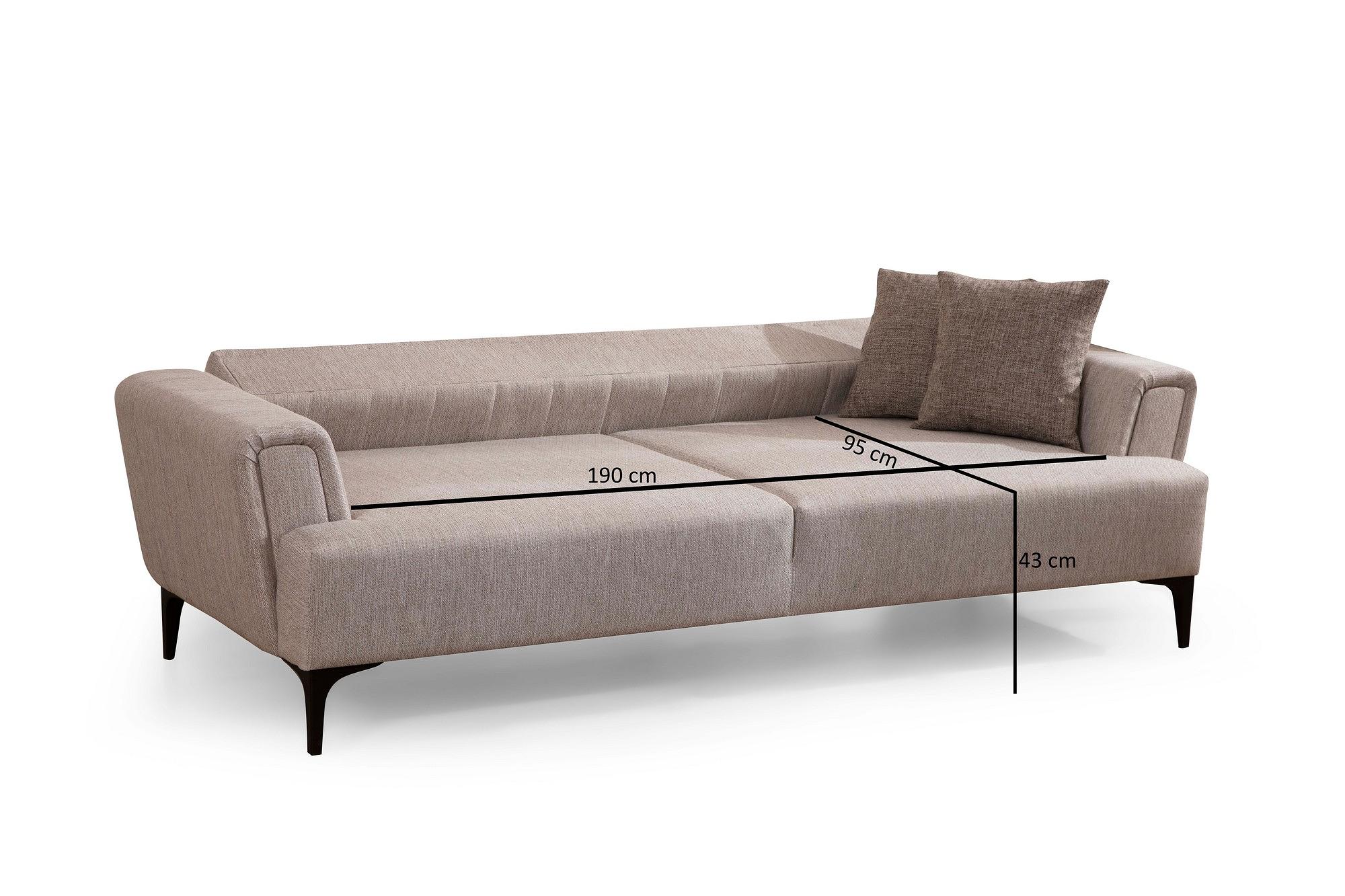 Hamlet 3-seater sofa bed Beige 9