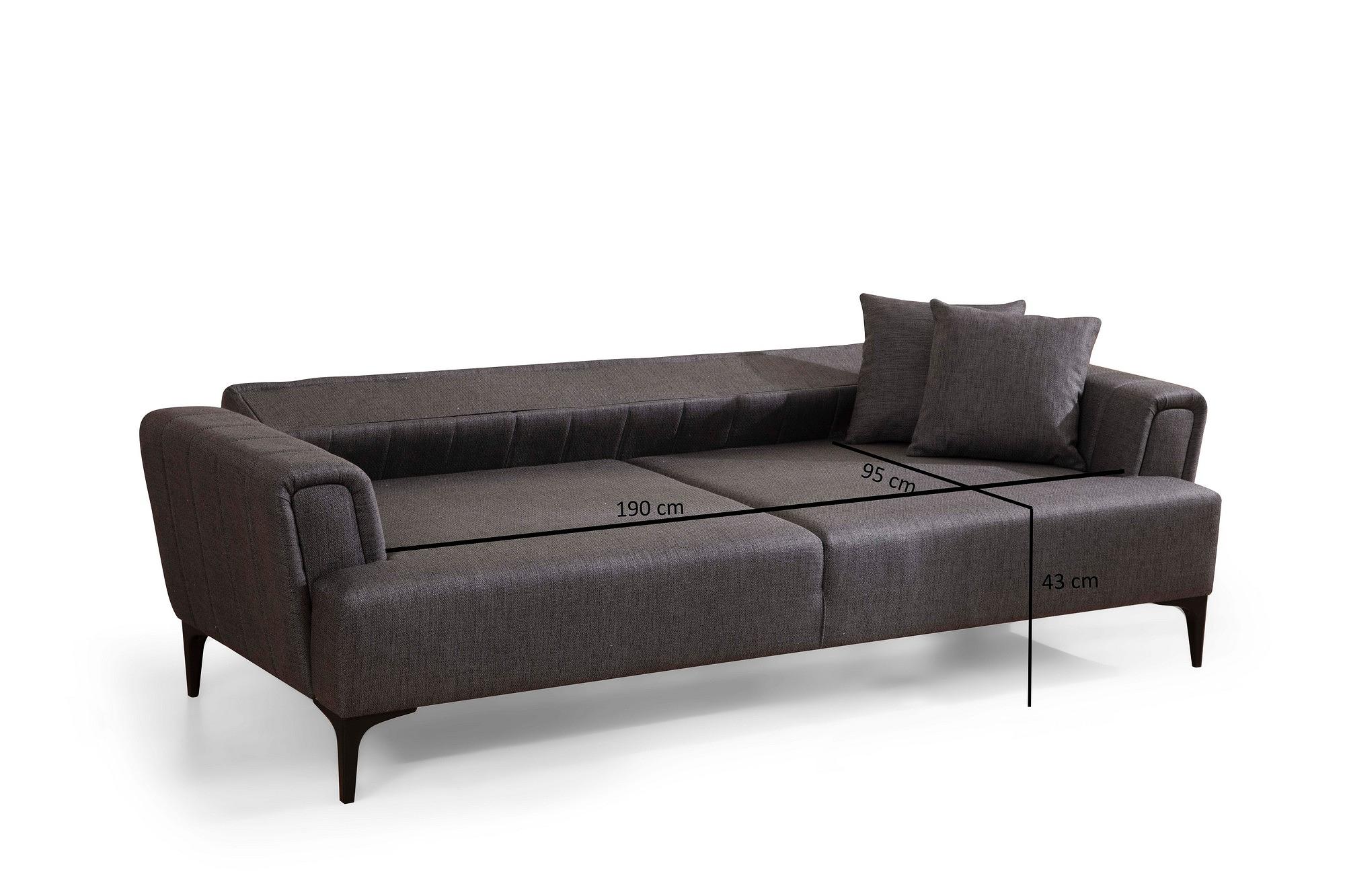 Hamlet 3-seater sofa bed Dark Grey 8