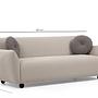 Eddy 3-seater sofa cream 6