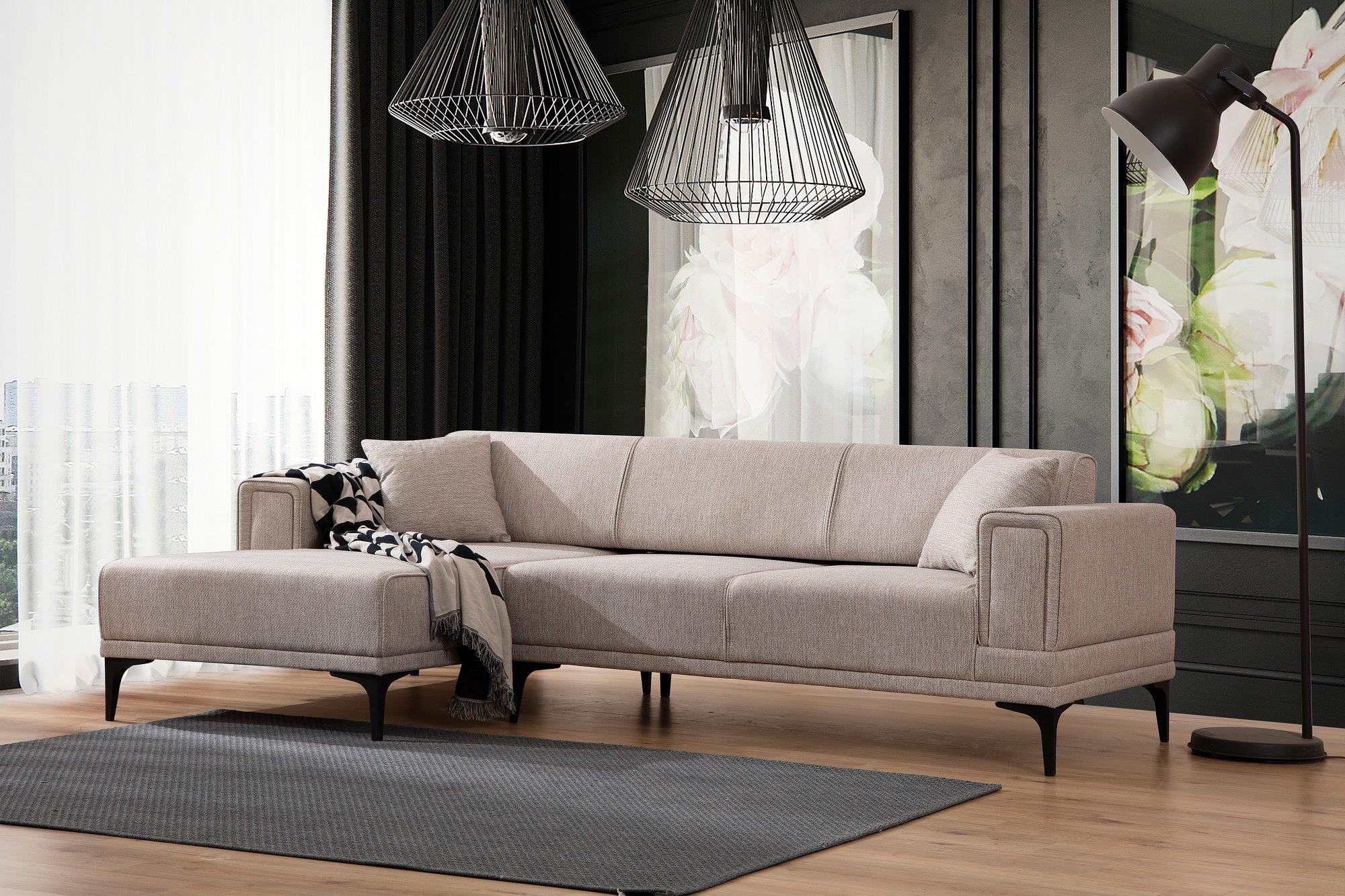 Horizon Ecksofa Links Hellbraun 1