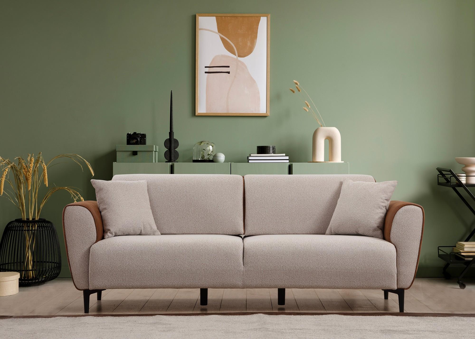 Aren 3-seater sofa bed Beige 1