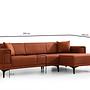 Horizon Ecksofa Rechts Rot 7