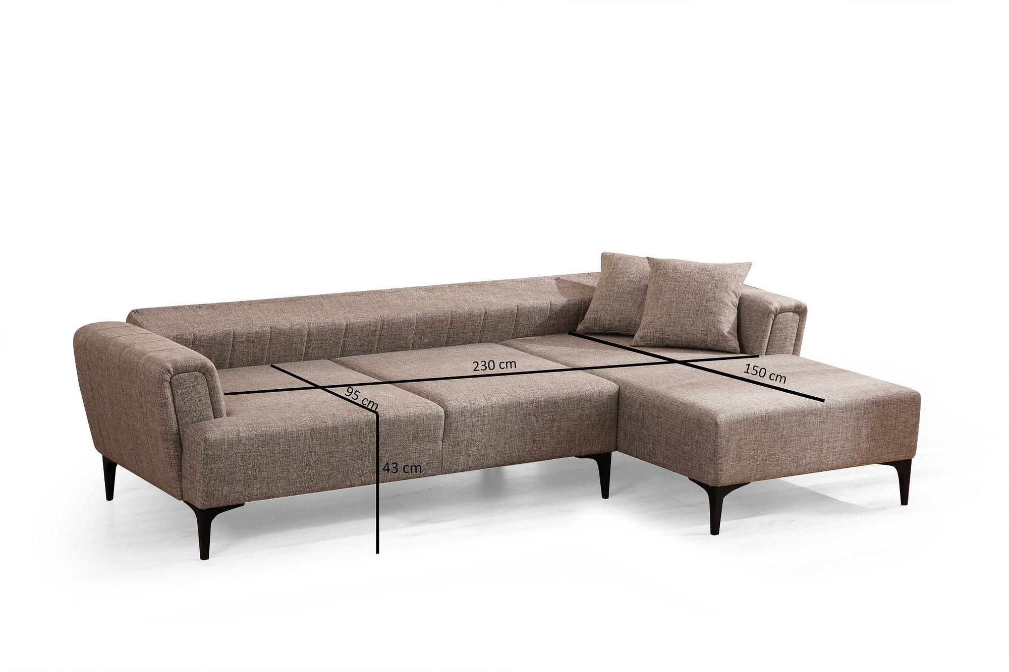 Hamlet Ecksofa Rechts Hellbraun 7