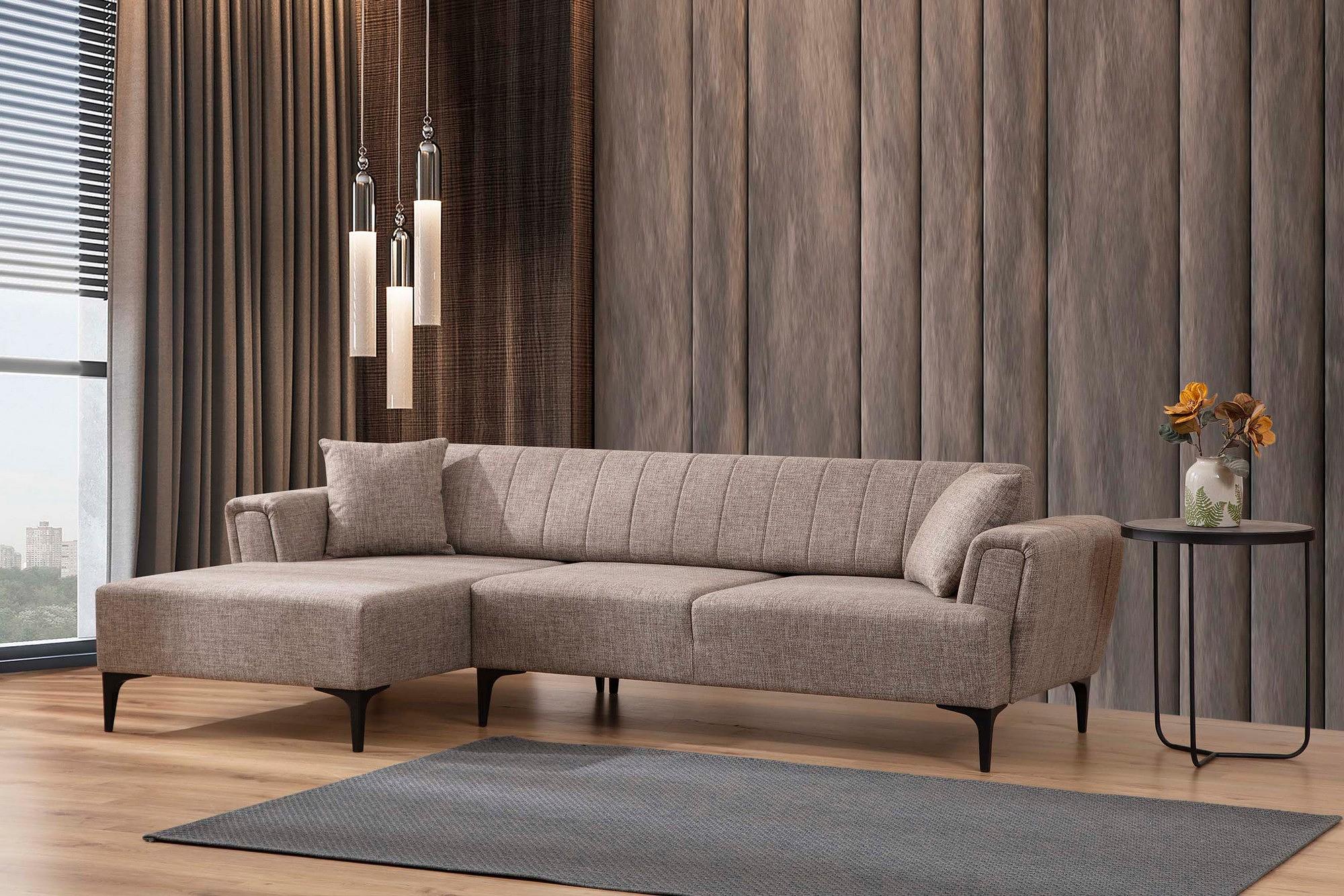 Hamlet Corner Sofa Left Light Brown 1