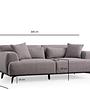 Jaguar 2-seater sofa Grey 8