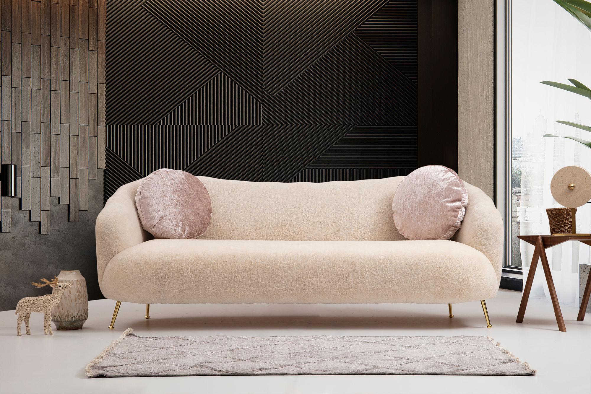 Oyster 3-Seater Sofa Beige 1