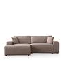 Pirlo corner sofa left brown 0