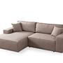 Pirlo corner sofa left brown 4