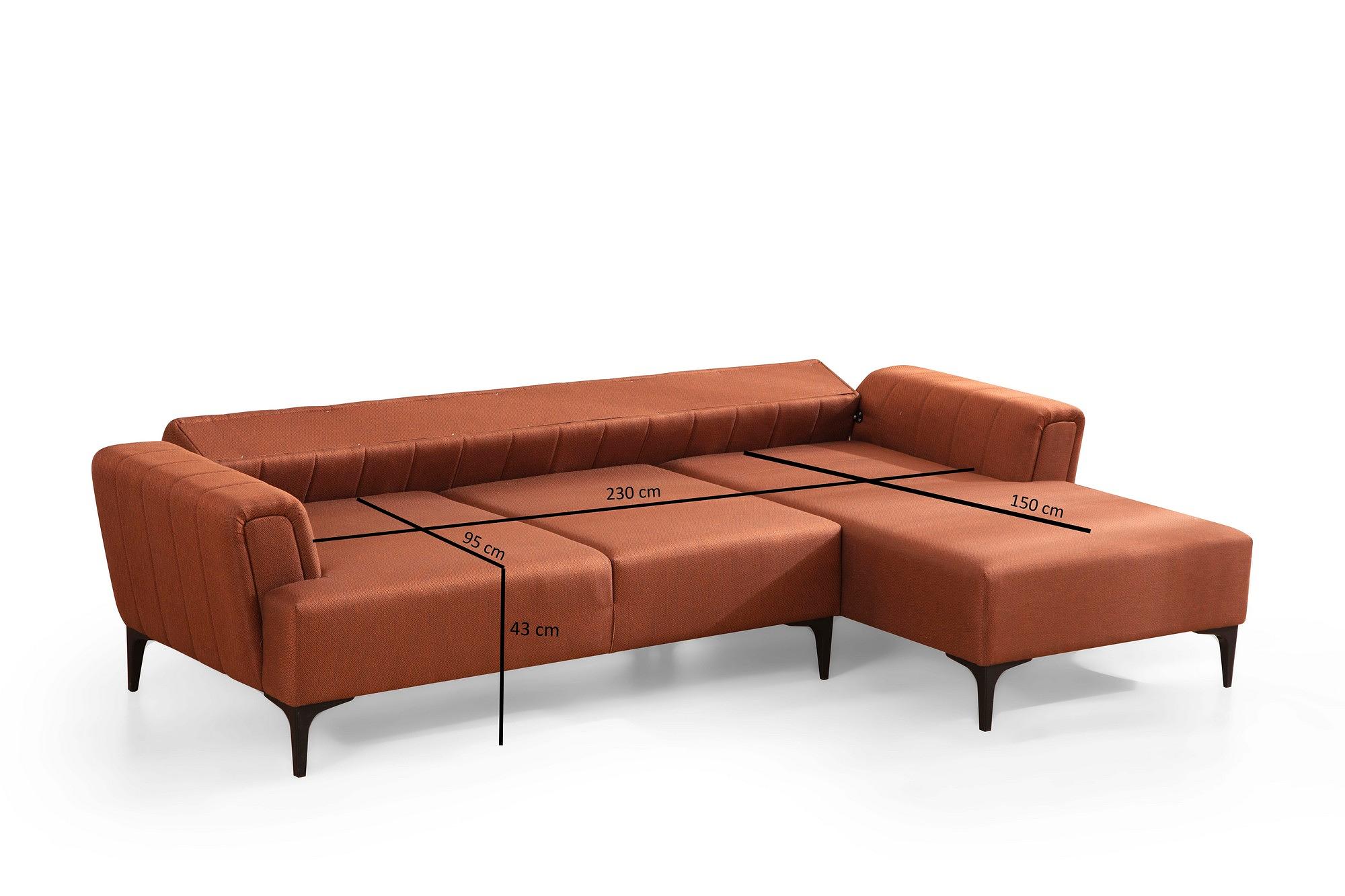 Hamlet Ecksofa Rechts Rot 6