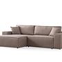 Pirlo corner sofa left brown 5