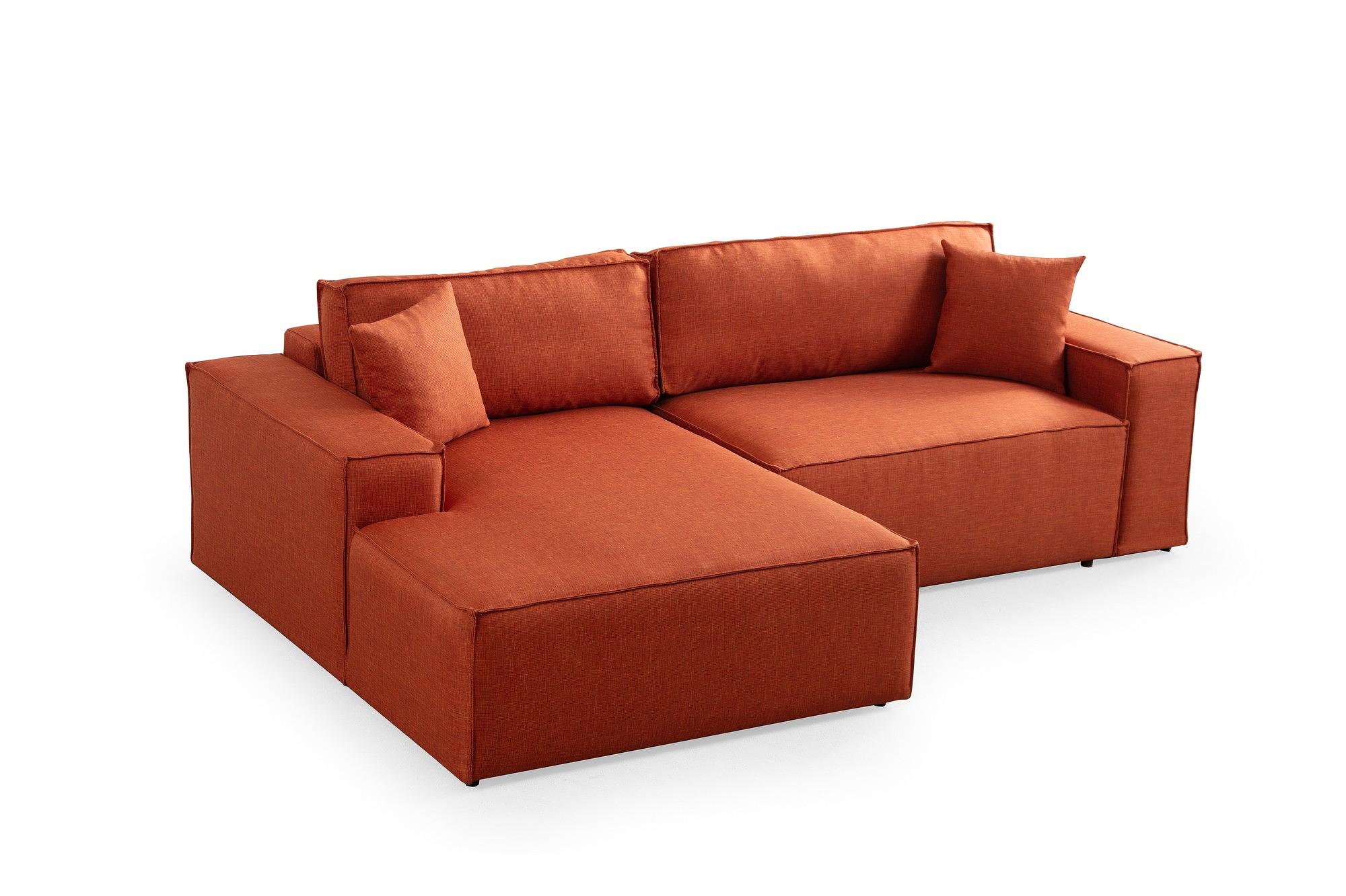 Pirlo Corner Sofa Left Orange 4