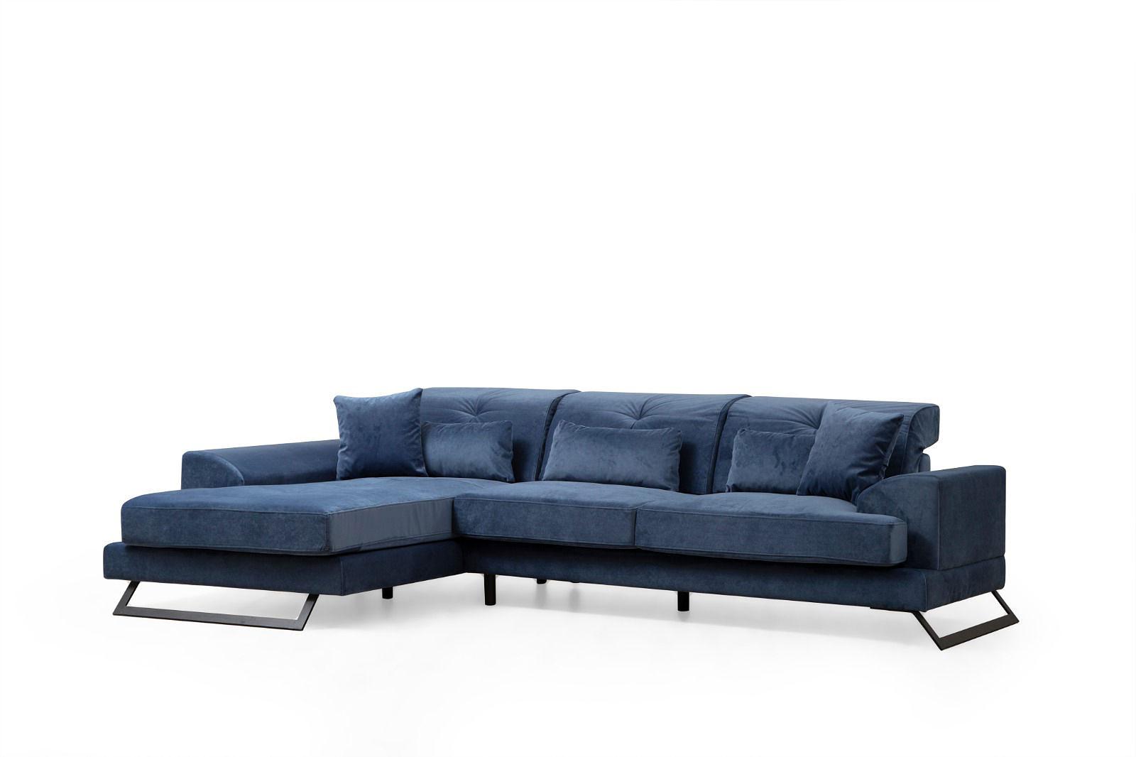 Frido Links Ecksofa Navyblau 0